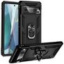 Mobigear Armor Ring Google Pixel 7 Pro Hoesje Hardcase Backcover Shockproof met Ringhouder - Zwart