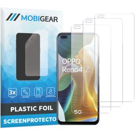 Mobigear OPPO Reno 4 Z 5G Screenprotector Folie - Case Friendly (3-Pack)