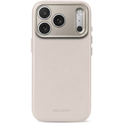 Decoded iPhone 18 Pro Max MagSafe Hoesje Echt Leer Backcover Shockproof - Taupe