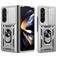 Mobigear Armor Ring Cam Slide Samsung Galaxy Z Fold 8 Ultra Hoesje Hardcase Backcover Shockproof met Ringhouder en Camera Slider - Zilver