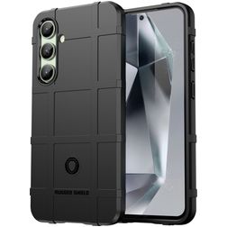 Mobigear Rugged Shield Samsung Galaxy S24 FE Hoesje Flexibel TPU Backcover Shockproof - Zwart