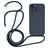 Mobigear Lanyard iPhone 14 Pro Max Siliconen Hoesje met koord - Donkerblauw
