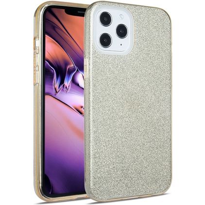 Mobigear Glitter iPhone 12 Pro Max Hoesje Hardcase Backcover - Goud