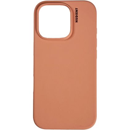 Nudient Base iPhone 16 Pro Max Siliconen Hoesje Backcover - Peach Orange