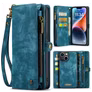 Caseme 008 iPhone 14 Hoesje Uitneembare 2in1 Bookcase Portemonnee - Blauw
