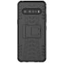Mobigear Tire LG V60 ThinQ Hoesje Hardcase Backcover Shockproof met Standaard - Zwart