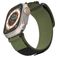 Mobigear Outdoor Nylon Apple Watch Bandje Klittenbandsluiting - 42/41/40/38 mm - Legergroen
