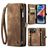 Caseme 008 iPhone 14 Hoesje Uitneembare 2in1 Bookcase Portemonnee - Bruin