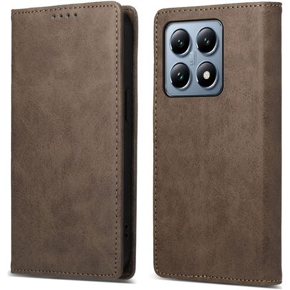 Mobigear Wallet Xiaomi 14T Pro Hoesje Bookcase Portemonnee - Bruin