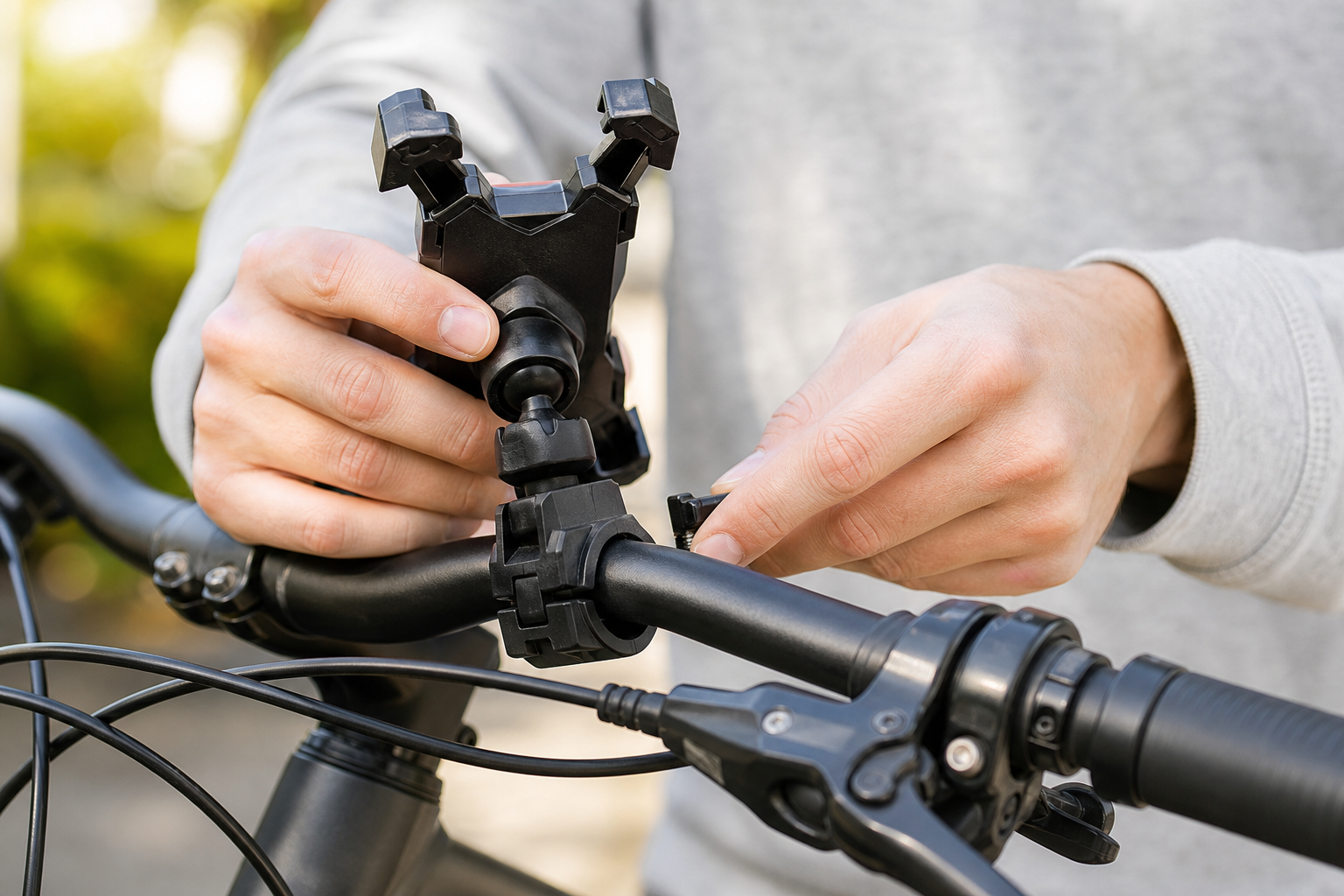 Hoe bevestig ik de telefoonhouder veilig op mijn fiets?