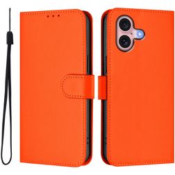 Mobigear Urban Wallet iPhone 16 Hoesje Bookcase Portemonnee - Oranje