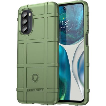 Mobigear Rugged Shield Motorola Moto G82 Hoesje Flexibel TPU Backcover Shockproof - Groen