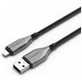 Cygnett Armoured USB-A naar Apple Lightning Kabel MFI 1 m - Zwart