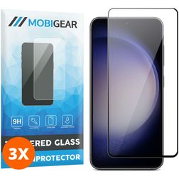 Mobigear Premium Samsung Galaxy S23 FE Glazen Screenprotector - Case Friendly - Zwart (3-Pack)