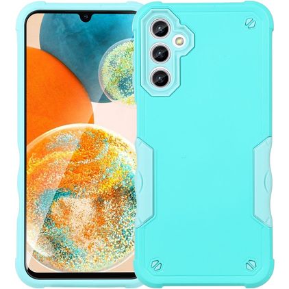 Mobigear Non-slip Armor Samsung Galaxy A14 Hoesje Hardcase Backcover Shockproof - Turquoise