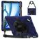 Mobigear SureGrip XGuard iPad Air 13 Inch (2024) Hoes Hard Kunststof,Siliconen Backcover + Stylus Houder + Schouderband + Standaard - Marineblauw
