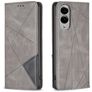 Mobigear Rhombus Slim Samsung Galaxy S25 Edge Hoesje Bookcase - Grijs