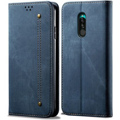 Mobigear Denim Slim Xiaomi Redmi 8A Hoesje Bookcase Portemonnee - Blauw
