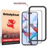 GrizzlyCoat Easy Fit iPhone 15 Pro Max Glazen Screenprotector - Case Friendly + Installatie Frame - Zwart