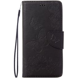 Mobigear Butterfly iPhone SE (2022) Hoesje Bookcase Portemonnee - Zwart