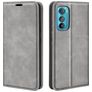 Mobigear Retro Slim Motorola Edge 30 Hoesje Bookcase Portemonnee - Grijs