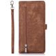 Mobigear Zipper iPhone 14 Hoesje Bookcase Portemonnee - Bruin