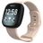 Mobigear Sport Dual Siliconen Fitbit Sense Bandje Druksluiting - Sand Pink
