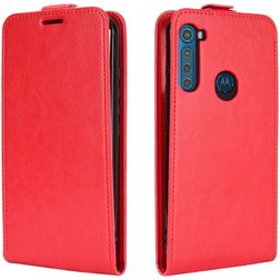 Mobigear Motorola One Fusion Plus Hoesje Flipcase - Rood
