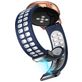 Mobigear Sport Plus Mag Siliconen Smartwatch Bandje Magneetsluiting - Universeel 20 mm aansluiting - Wit / Donkerblauw