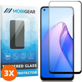 Mobigear Premium OPPO Reno 8 5G Glazen Screenprotector - Case Friendly (3-Pack)