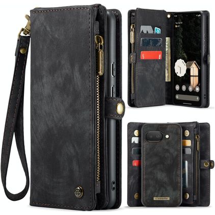 CaseMe 008 Google Pixel 9a Hoesje Uitneembare 2in1 Bookcase Portemonnee - Zwart