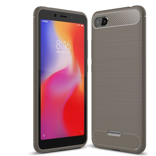 Mobigear Brushed Slim Xiaomi Redmi 6A Hoesje Flexibel TPU Backcover - Grijs