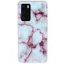 Mobigear Marble Huawei P40 Hoesje Flexibel TPU Backcover - Paars
