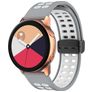 Mobigear Sport Plus Mag Siliconen Smartwatch Bandje Magneetsluiting - Universeel 22 mm connector - Wit / Grijs