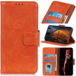 Mobigear Classy Motorola Moto E22 Hoesje Bookcase Portemonnee - Oranje