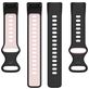 Mobigear Sport Dual Siliconen Fitbit Charge 5 Bandje Druksluiting - Zwart / Roze