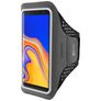 Mobiparts Comfort Fit Telefoonhouder Hardlopen Samsung Galaxy J6 Plus Sport Hoesje Neopreen Sportarmband - Zwart