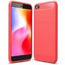 Mobigear Brushed Slim Xiaomi Redmi Go Hoesje Flexibel TPU Backcover - Rood