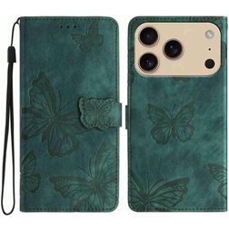 Mobigear Butterfly iPhone 17 Pro Max Hoesje Bookcase Portemonnee - Groen