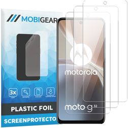 Mobigear Motorola Moto G32 Screenprotector Folie - Case Friendly (3-Pack)