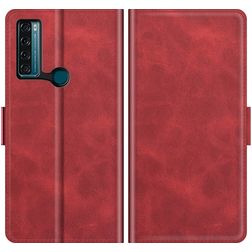 Mobigear Slim Magnet TCL 20 SE Hoesje Bookcase Portemonnee - Rood
