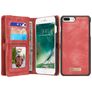 Caseme 008 iPhone 8 Plus Hoesje Uitneembare 2in1 Bookcase Portemonnee - Rood