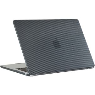 Mobigear Carbon MacBook Air 13 Inch (2022-2026) Hoes Hardshell Laptopcover MacBook Case - Zwart - Model A2681 / A3113 / A3240 / A3449