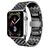 Mobigear Dragon Stalen Apple Watch Bandje Vouwsluiting - 49/46/45/44 mm - Zwart