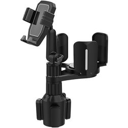 Mobigear Cupholder Telefoonhouder Auto Bekerhouder Klem Universeel - Zwart