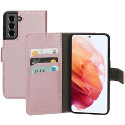 Mobiparts Saffiano Wallet Samsung Galaxy S21 Hoesje Bookcase Portemonnee - Roze