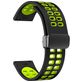Mobigear Sport Plus Mag Siliconen Smartwatch Bandje Magneetsluiting - Universeel 20 mm aansluiting - Zwart / Groen