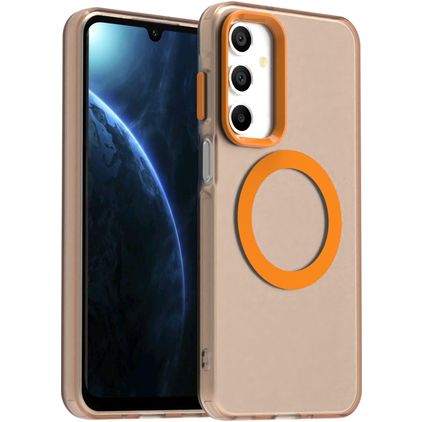 Mobigear Shockproof Samsung Galaxy A16 MagSafe Hoesje Hardcase Backcover - Oranje