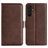 Mobigear Slim Magnet Samsung Galaxy M15 Hoesje Bookcase Portemonnee - Bruin