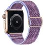 Mobigear W Texture Nylon Apple Watch Bandje Elastische band - 42/41/40/38 mm - Paars